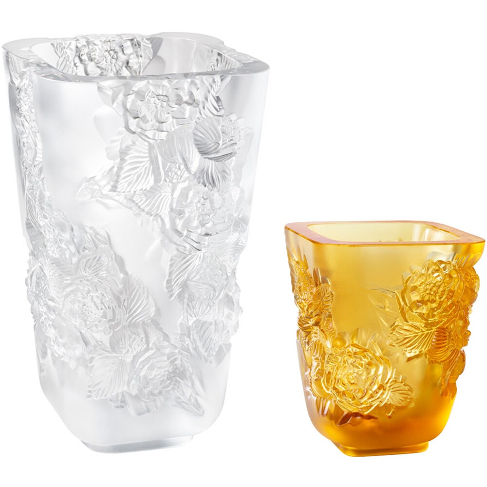 Lalique Pivoines Vase